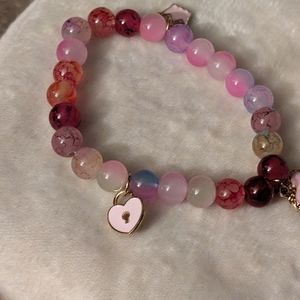 Pink Multi Stretch Charm Bracelet